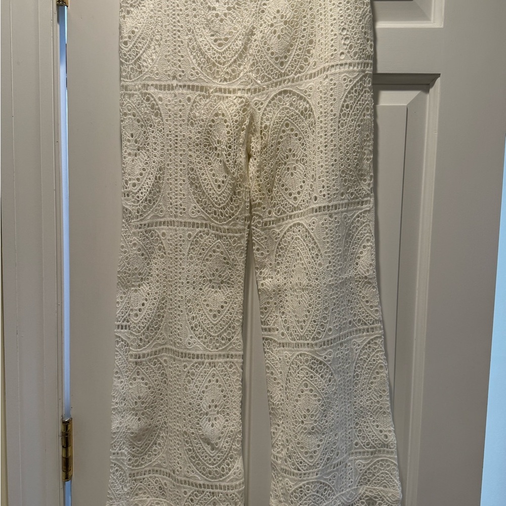 Surf Gypsy Cream Lace Wide Leg Pants